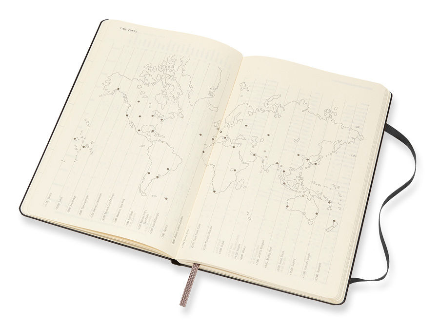 Еженедельник Moleskine ACADEMIC WKNT Large 130х210мм датир.18мес 208стр. черный