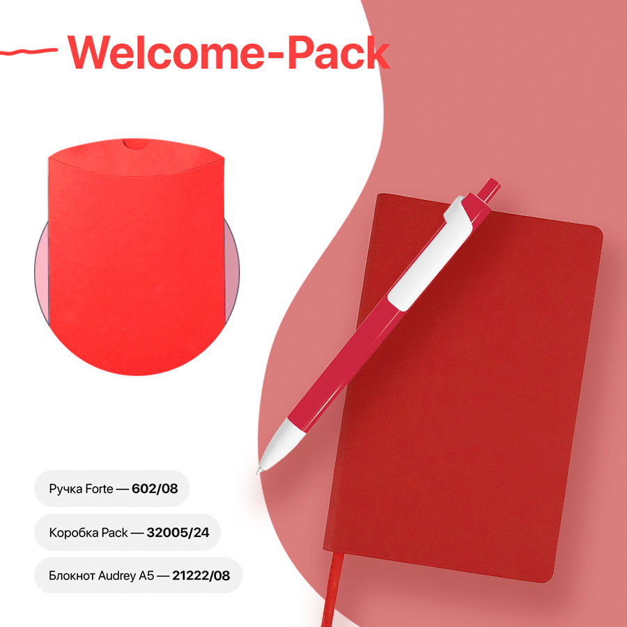 Набор подарочный WELCOME-PACK: бизнес-блокнот, ручка, коробка