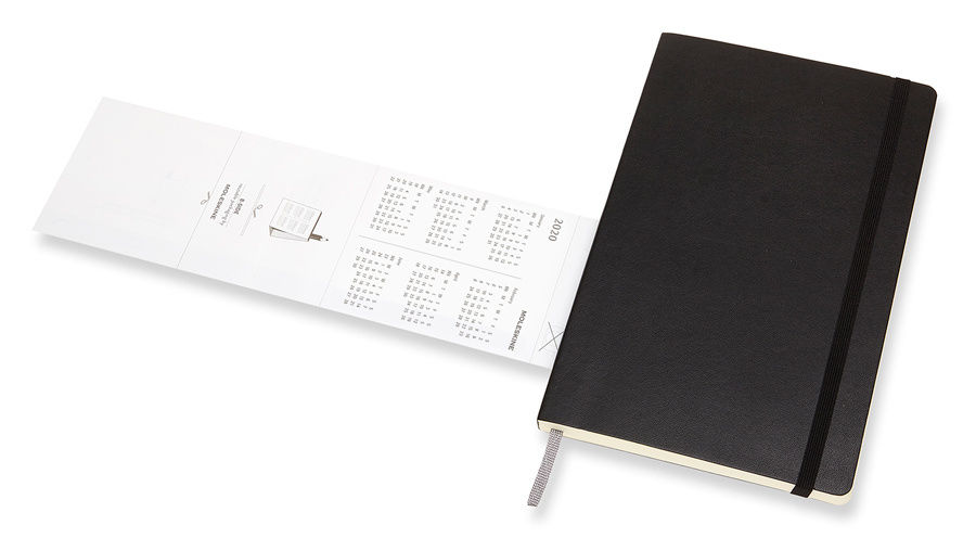 Еженедельник Moleskine ACADEMIC SOFT WKNT Large 130х210мм датир.18мес 208стр. мягкая обложка черный