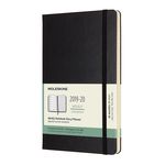 Еженедельник Moleskine ACADEMIC WKNT Large 130х210мм датир.18мес 208стр. черный