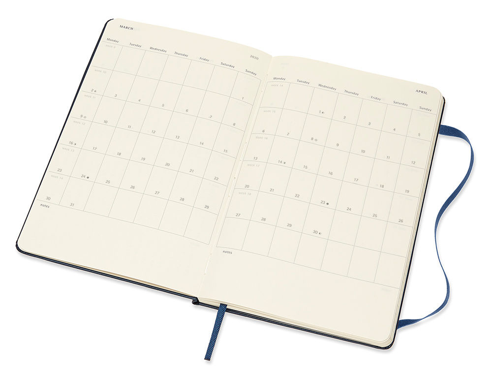 Еженедельник Moleskine ACADEMIC WKNT Large 130х210мм датир.18мес 208стр. синий сапфир
