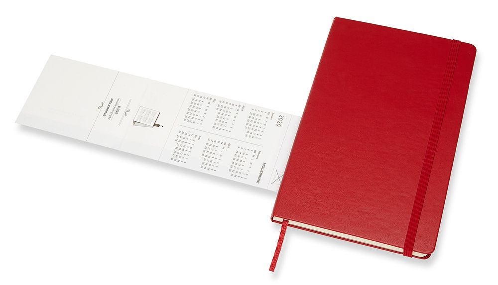 Еженедельник Moleskine ACADEMIC WKNT Large 130х210мм датир.18мес 208стр. красный