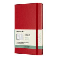 Еженедельник Moleskine ACADEMIC WKNT Large 130х210мм датир.18мес 208стр. красный
