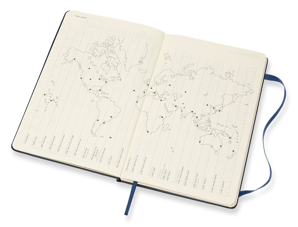 Еженедельник Moleskine ACADEMIC WKNT Large 130х210мм датир.18мес 208стр. синий сапфир