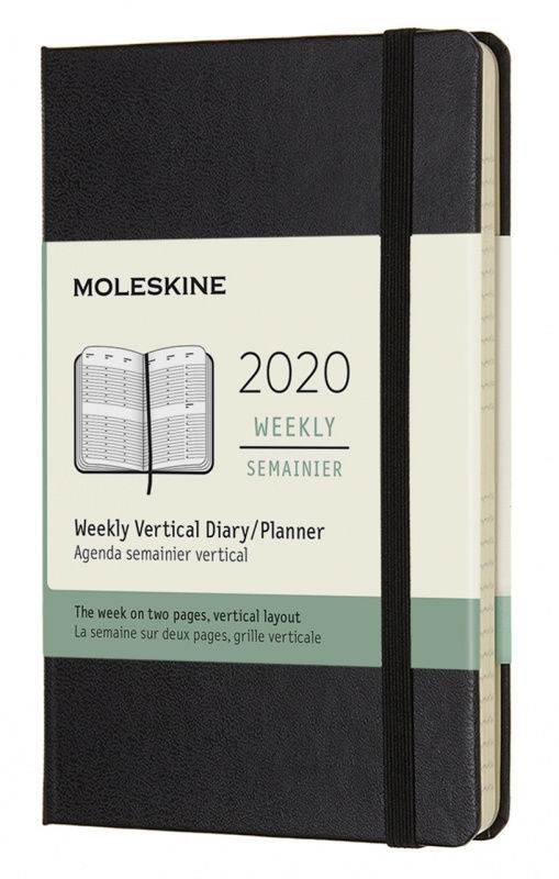 Еженедельник Moleskine CLASSIC WKLY VERTICAL Pocket 90x140мм 144стр. черный