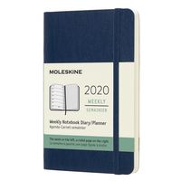Еженедельник Moleskine CLASSIC SOFT WKNT Pocket 90x140мм 144стр. мягкая обложка синий сапфир