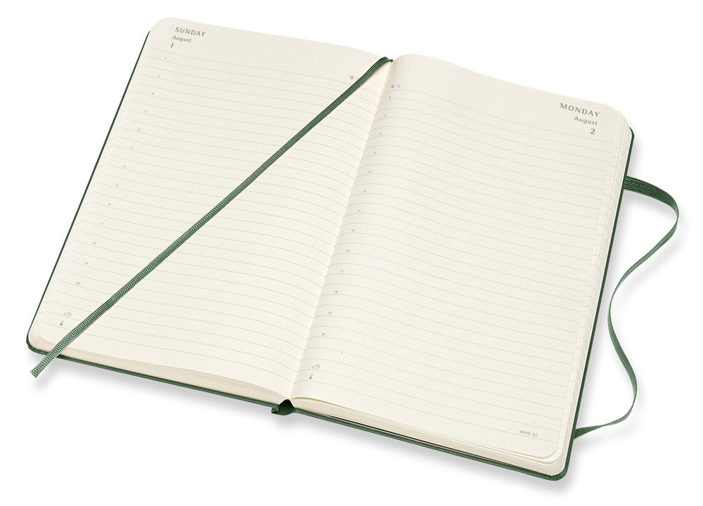 Ежедневник Moleskine CLASSIC Large 130х210мм 400стр. зеленый