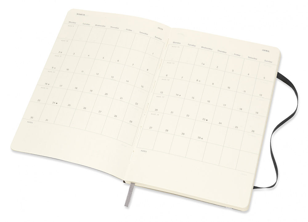 Еженедельник Moleskine CLASSIC SOFT WKNT Large 130х210мм 144стр. мягкая обложка черный