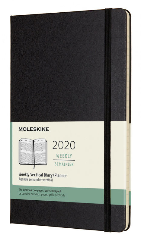 Еженедельник Moleskine CLASSIC WKLY VERTICAL Large 130х210мм 144стр. черный