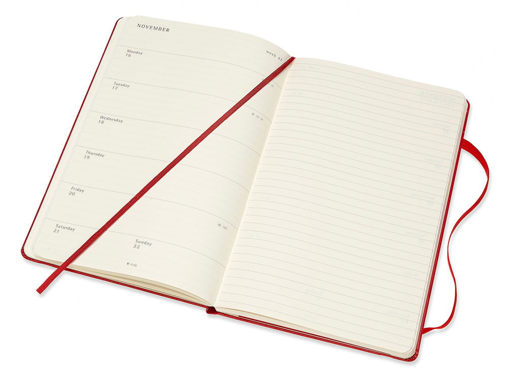 Еженедельник Moleskine CLASSIC WKNT Large 130х210мм 144стр. красный