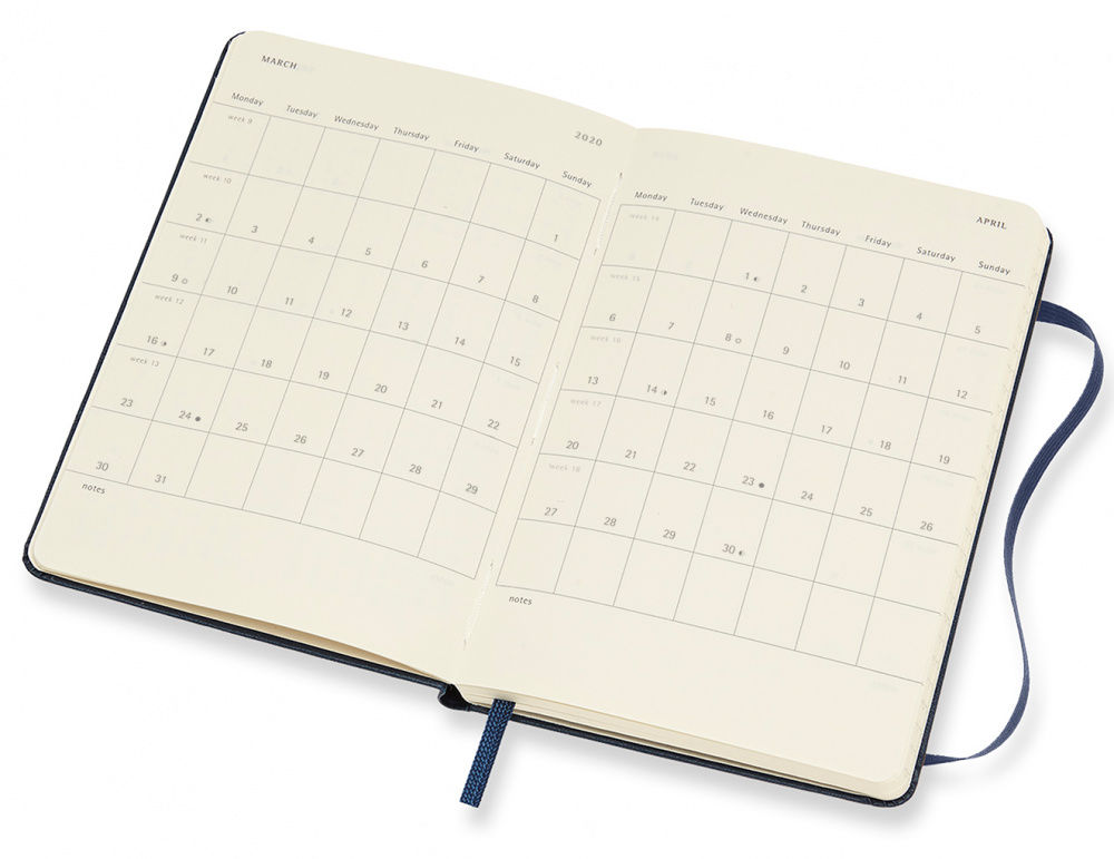 Еженедельник Moleskine CLASSIC WKNT Pocket 90x140мм 144стр. синий сапфир