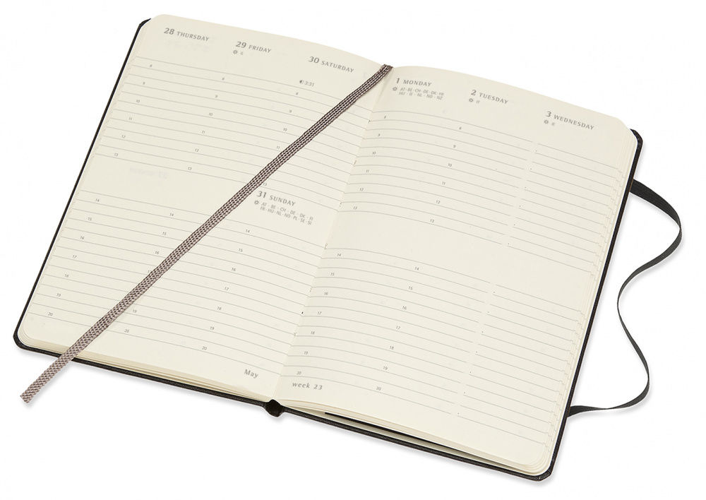 Еженедельник Moleskine CLASSIC WKLY VERTICAL Pocket 90x140мм 144стр. черный