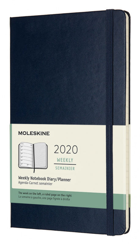 Еженедельник Moleskine CLASSIC WKNT Large 130х210мм 144стр. синий сапфир