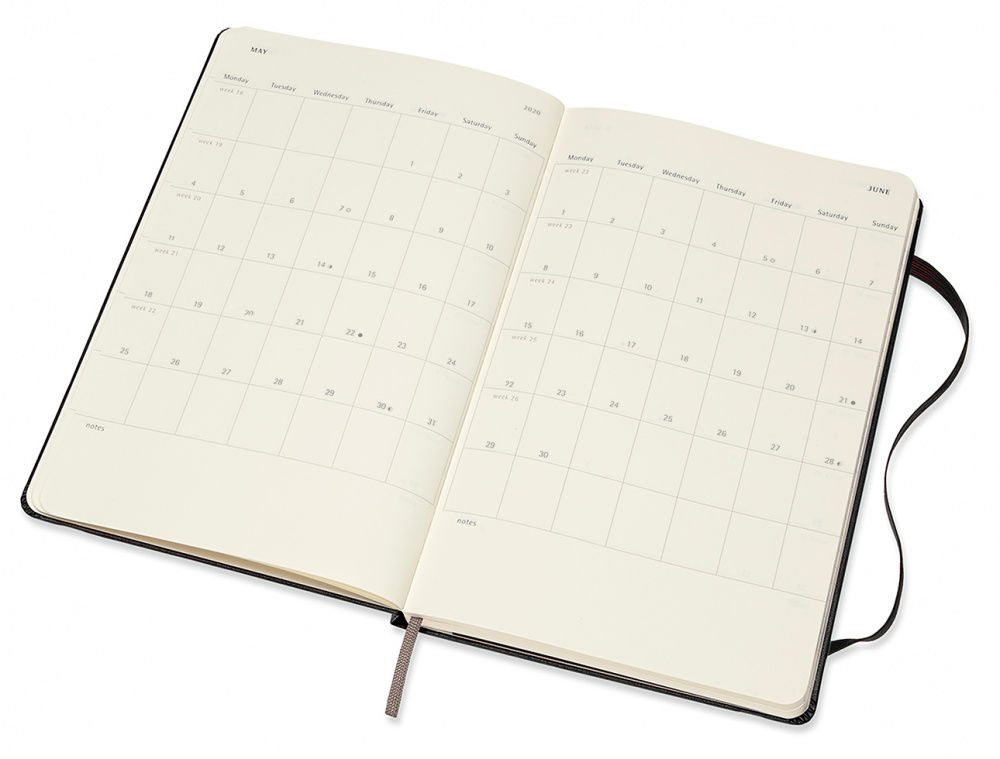 Еженедельник Moleskine CLASSIC WKNT Large 130х210мм 144стр. черный