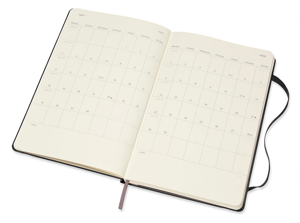 Еженедельник Moleskine CLASSIC WKLY Large 130х210мм 144стр. черный